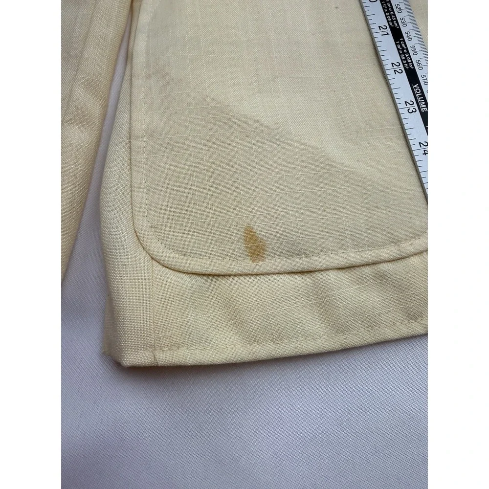 Changing Scene Womens Blazer Size 16‎ Cream Linen Blend Vintage